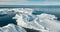 Iceberg aerial drone video - giant icebergs on greenland - Climate change