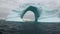 Iceberg arch like Darwin arch in Galapagos Islands