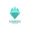 Iceberg arctic pole Crown king logo concept design