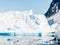 Iceberg with calving ice and snow floating in Errera Channel, An