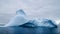 Iceberg drifting around Peterman Island in Antarctica.