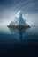 iceberg floating in pristine arctic waters