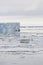 Iceberg floats in the polar sea of â€‹â€‹Svalbard, Spitsbergen