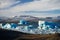 Iceberg floe in Iceland Jokulsarlon Glacier Lagoon Nice Weather