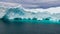Iceberg from glacier in arctic nature landscape on Greenland - aerial photo
