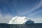 Iceberg from glacier in arctic nature landscape on Greenland. Icebergs in Ilulissat icefjord. Affected by climate change