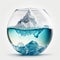 iceberg in a glass sphere