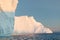 Iceberg in Greenland. Midnight sun, Ilulissat. Global warming