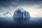 Iceberg - Hidden Danger And Global Warming Concept