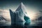 Iceberg Hidden Danger and Global Warming. Generative ai