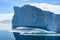 Iceberg, huge table iceberg, tabular iceberg with texture in calm Southern Ocean, Antarctica