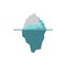 Iceberg icon, flat style