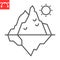 Iceberg melting line icon