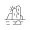 Iceberg polar landscape line icon. Element of landscapes icon