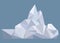 Iceberg. Polygonal blue iceberg. Low poly design. Floating iceberg on the water. Objects for icons, wallpaper, logo.