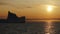 iceberg in the sea in the sunset, Ilulissat Icefjord, Illulissat, Greenland