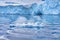 Iceberg Snow Mountains Blue Glaciers Dorian Bay Antarctica