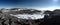 Iceberg at summit of mount Kilimanjaro panoramic