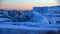 Iceberg at sunset at Jokulsarlon in Iceland