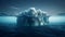 Iceberg - Underwater Risk - Global Warming Concept - 3d Rendering