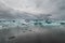 Icebergs afloat in the icelandic iceberg lagoon