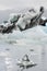 Icebergs afloat in icelandic Jokulsarlon