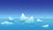 Icebergs arctic landscape blue starry sky