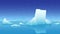 Icebergs arctic landscape blue starry sky