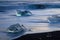 Icebergs on the Beach near Jokulsarlon Glacial Lagoon, Iceland