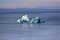 Icebergs in British channel. Franz Joseph Land