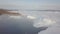 Icebergs drone aerial video top view - Climate Change and Global Warming - Icebergs from melting glacier in icefjord in Ilulissat,