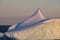 Icebergs in the evening light