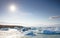 Icebergs float on Jokulsarlon glacier lagoon - Iceland