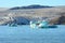 Icebergs floating in the Atlantic Ocean, Greenland