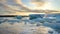 Icebergs floating in Ice Lagoon Jokulsarlon Glacier Lagoon in Iceland