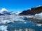 Icebergs and floes in the prince william sound