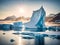 Icebergs in Glacier Lagoon, Iceland, Europe.