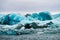 Icebergs in the glacier lagoon of Joekulsarlon in Iceland, Europe