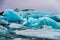 Icebergs in the glacier lagoon of Joekulsarlon in Iceland, Europe