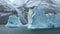 Icebergs. Glaciers are melting at north circle of the world. Arctic glacier. Huge Piece of Glacier. Glaciers are melting