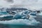 Icebergs in Icelands Joekulsarlon Bay