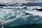 Icebergs in Icelands Joekulsarlon Bay