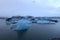 Icebergs in Jokulsarlon lagoon in Iceland