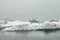 Icebergs in Jokulsarlon lake near Vatnajokull glacier in Iceland