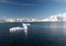 Icebergs, mountains, clear blu