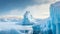 Icebergs In Schlieren Photography: A Panoramic Cinematic Composition