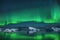 Icebergs under the Northern Lights