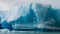 Icebergs in the water, the glacier Perito Moreno. Argentina.