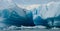 Icebergs in the water, the glacier Perito Moreno. Argentina.