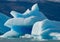 Icebergs in the water, the glacier Perito Moreno. Argentina.